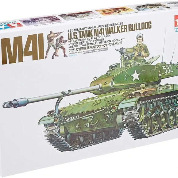 NEW Tamiya US Tank M41 Walker Bulldog Military 1:35 Scale Hobby Kit - Picture 3 of 3